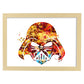 Poster de Dart Vader estilo acuarela. Láminas de cine, películas, y actores. Posters de películas antiguas con estilo acuarela.-Artwork-Nacnic-A3-Marco Madera clara-Nacnic Estudio SL
