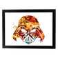 Poster de Dart Vader estilo acuarela. Láminas de cine, películas, y actores. Posters de películas antiguas con estilo acuarela.-Artwork-Nacnic-A4-Marco Negro-Nacnic Estudio SL