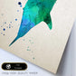 Poster de Delfín estilo acuarela. Láminas de animales con estilo acuarela-Artwork-Nacnic-Nacnic Estudio SL
