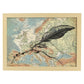 Poster de Dibujando en España. Láminas de mapas del mundo. Decoración con mapas e imágenes vintage.-Artwork-Nacnic-A4-Marco Madera clara-Nacnic Estudio SL