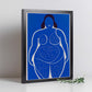 Póster de Dibujo de Cuerpo de Mujer en Estilo Unilínea