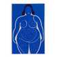 Póster de Dibujo de Cuerpo de Mujer en Estilo Unilínea