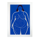 Póster de Dibujo de Cuerpo de Mujer en Estilo Unilínea