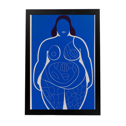Póster de Dibujo de Cuerpo de Mujer en Estilo Unilínea