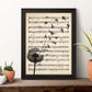 Poster de Diente de leon sobre partitura. Láminas de imágenes con partituras. Diseño de música para el hogar.-Artwork-Nacnic-Nacnic Estudio SL