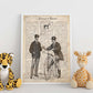 Poster de Dos hombres y una bici. Láminas de bicicletas definiciones.-Artwork-Nacnic-Nacnic Estudio SL