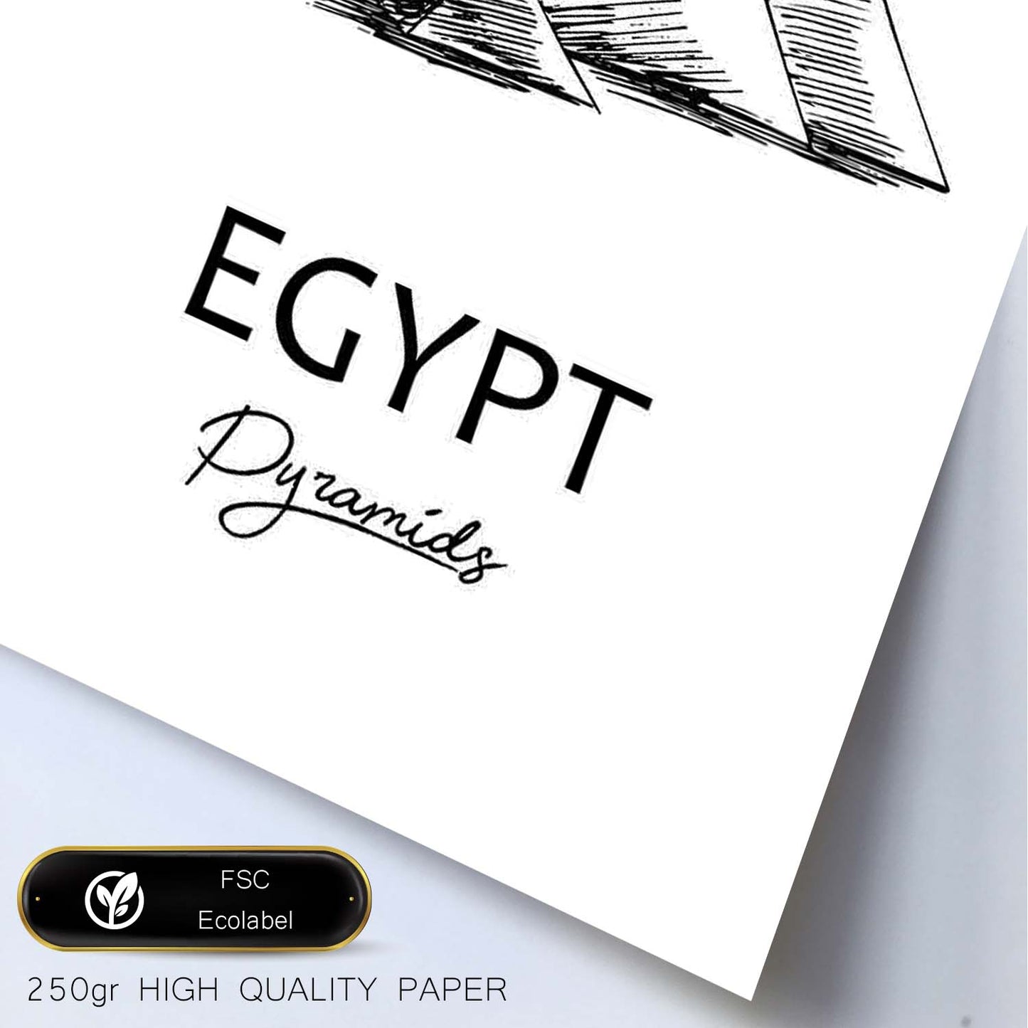 Poster de Egipto - Pirámides. Láminas con monumentos de ciudades.-Artwork-Nacnic-Nacnic Estudio SL
