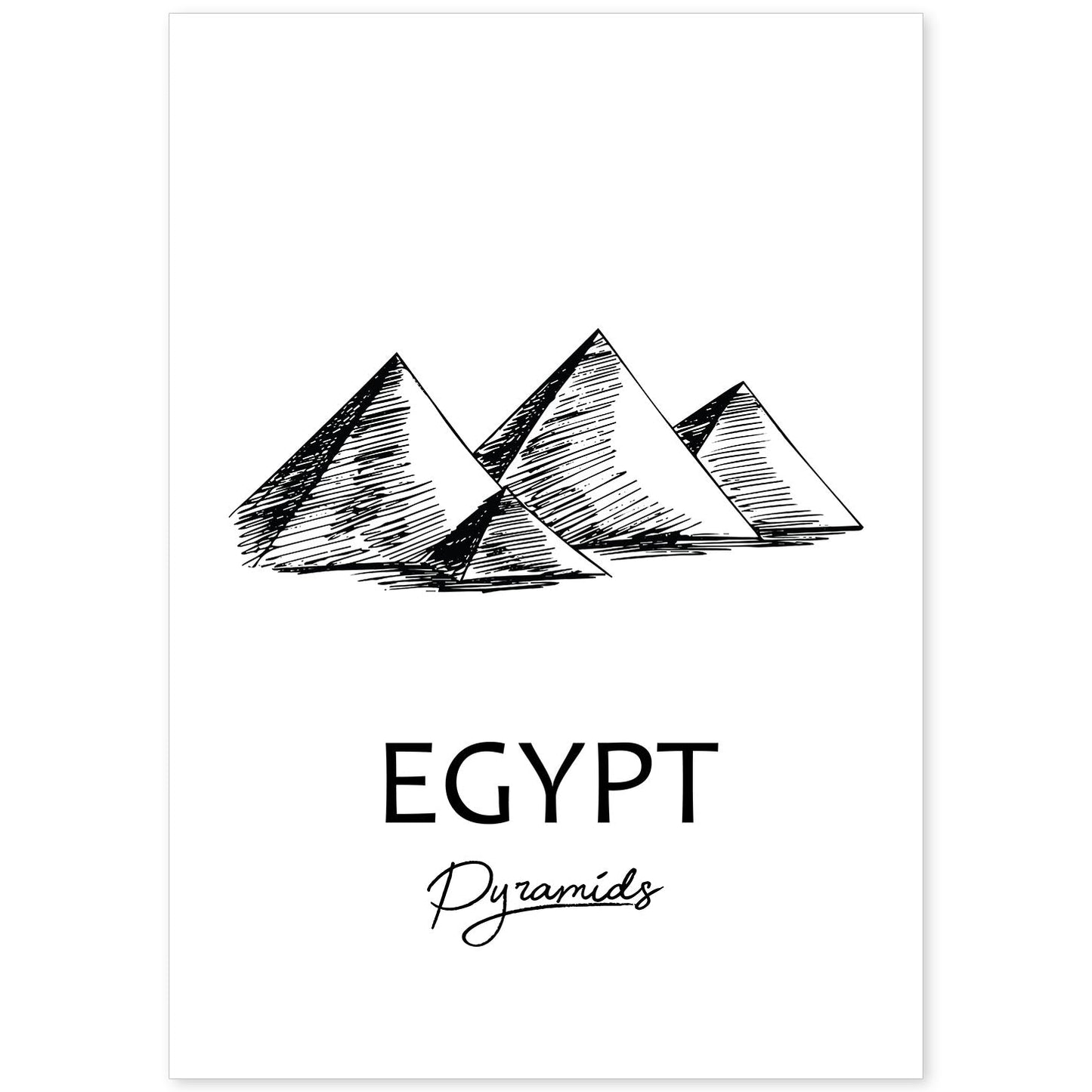Poster de Egipto - Pirámides. Láminas con monumentos de ciudades.-Artwork-Nacnic-A4-Sin marco-Nacnic Estudio SL