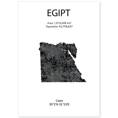 Poster de Egipto. Láminas de paises y continentes del mundo.-Artwork-Nacnic-A4-Sin marco-Nacnic Estudio SL