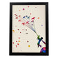Poster de El principito volando con diseño acuarela. Mix de láminas con estilo acuarela-Artwork-Nacnic-A4-Marco Negro-Nacnic Estudio SL