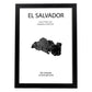 Poster de El Salvador. Láminas de paises y continentes del mundo.-Artwork-Nacnic-A4-Marco Negro-Nacnic Estudio SL