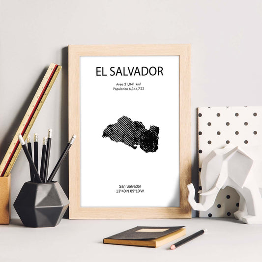 Poster de El Salvador. Láminas de paises y continentes del mundo.-Artwork-Nacnic-Nacnic Estudio SL