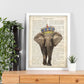 Poster de Elefante con corona. Láminas de elefantes con definiciones. Diseño con imágenes de elefantes y textos.-Artwork-Nacnic-Nacnic Estudio SL