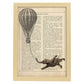 Poster de Elefante con globo. Láminas de elefantes con definiciones. Diseño con imágenes de elefantes y textos.-Artwork-Nacnic-A3-Marco Madera clara-Nacnic Estudio SL