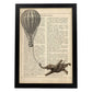 Poster de Elefante con globo. Láminas de elefantes con definiciones. Diseño con imágenes de elefantes y textos.-Artwork-Nacnic-A4-Marco Negro-Nacnic Estudio SL