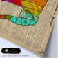 Poster de Elefante de colores. Láminas de elefantes con definiciones. Diseño con imágenes de elefantes y textos.-Artwork-Nacnic-Nacnic Estudio SL