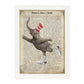 Poster de Elefante patinando. Láminas de elefantes con definiciones. Diseño con imágenes de elefantes y textos.-Artwork-Nacnic-A3-Marco Blanco-Nacnic Estudio SL