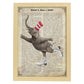 Poster de Elefante patinando. Láminas de elefantes con definiciones. Diseño con imágenes de elefantes y textos.-Artwork-Nacnic-A3-Marco Madera clara-Nacnic Estudio SL