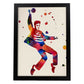 Poster de Elvis Presley con diseño acuarela. Mix de láminas con estilo acuarela-Artwork-Nacnic-A3-Marco Negro-Nacnic Estudio SL
