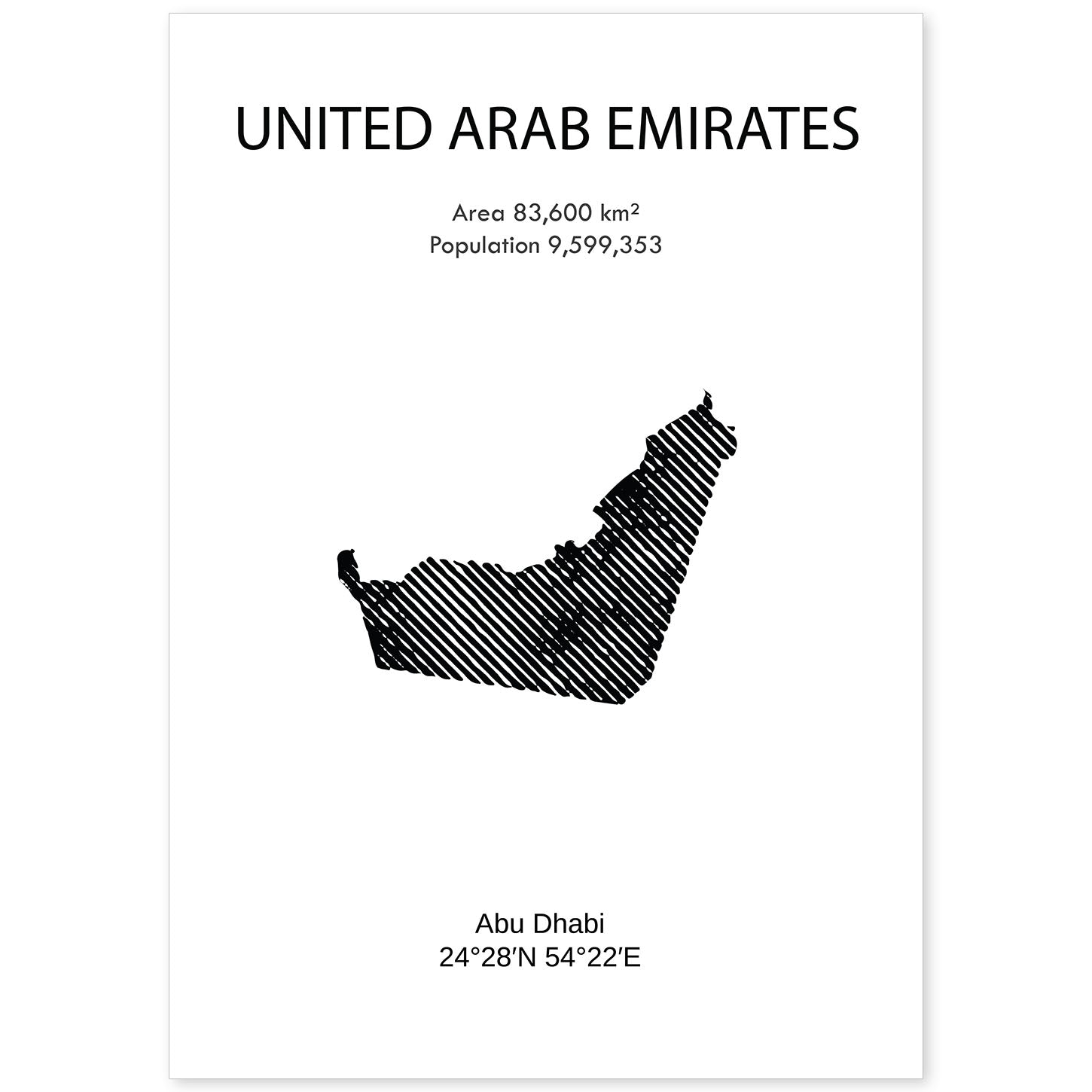 Poster de Emiratos Árabes. Láminas de paises y continentes del mundo.-Artwork-Nacnic-A4-Sin marco-Nacnic Estudio SL
