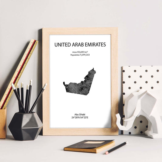Poster de Emiratos Árabes. Láminas de paises y continentes del mundo.-Artwork-Nacnic-Nacnic Estudio SL