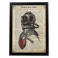Poster de Escafandra enamorada.Láminas vintage para Posters con diseño vintage y definiciones.-Artwork-Nacnic-A3-Marco Negro-Nacnic Estudio SL