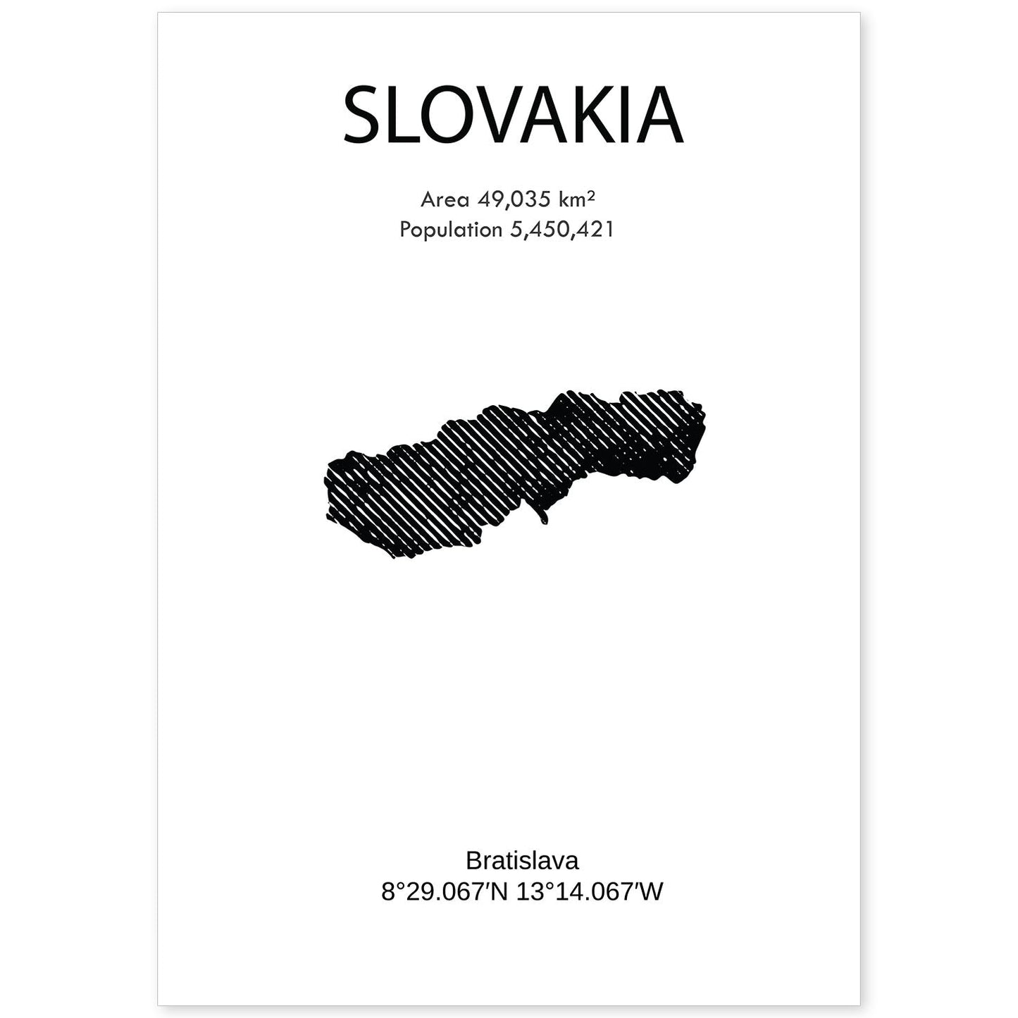 Poster de Eslovaquia. Láminas de paises y continentes del mundo.-Artwork-Nacnic-A4-Sin marco-Nacnic Estudio SL