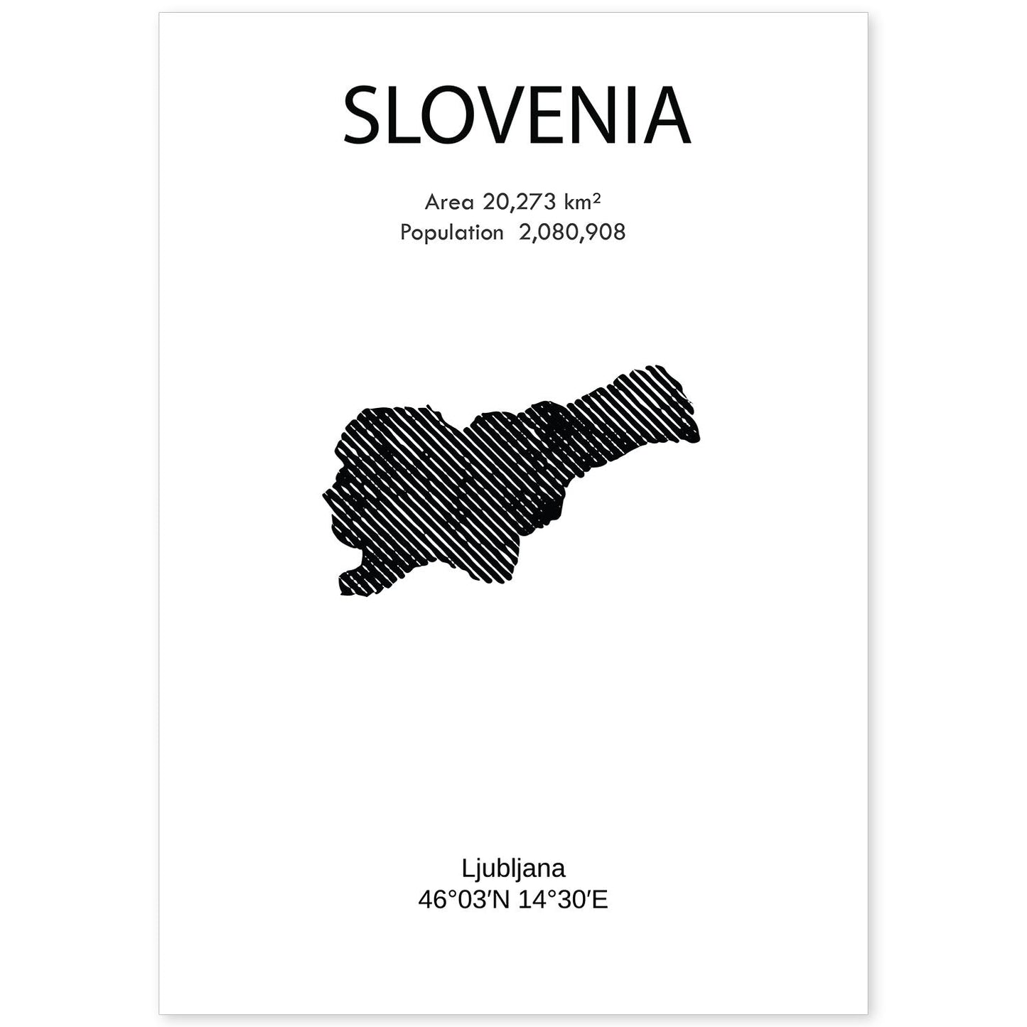 Poster de Eslovenia. Láminas de paises y continentes del mundo.-Artwork-Nacnic-A4-Sin marco-Nacnic Estudio SL