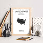 Poster de Estados Unidos. Láminas de paises y continentes del mundo.-Artwork-Nacnic-Nacnic Estudio SL