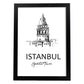 Poster de Estambul - Torre galata. Láminas con monumentos de ciudades.-Artwork-Nacnic-A3-Marco Negro-Nacnic Estudio SL
