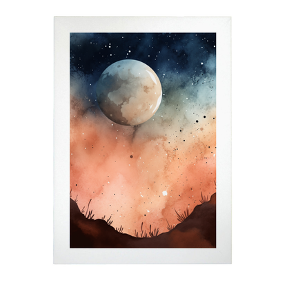 Póster de Espacio Natural Pintado a Mano