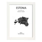 Poster de Estonia. Láminas de paises y continentes del mundo.-Artwork-Nacnic-A3-Marco Blanco-Nacnic Estudio SL