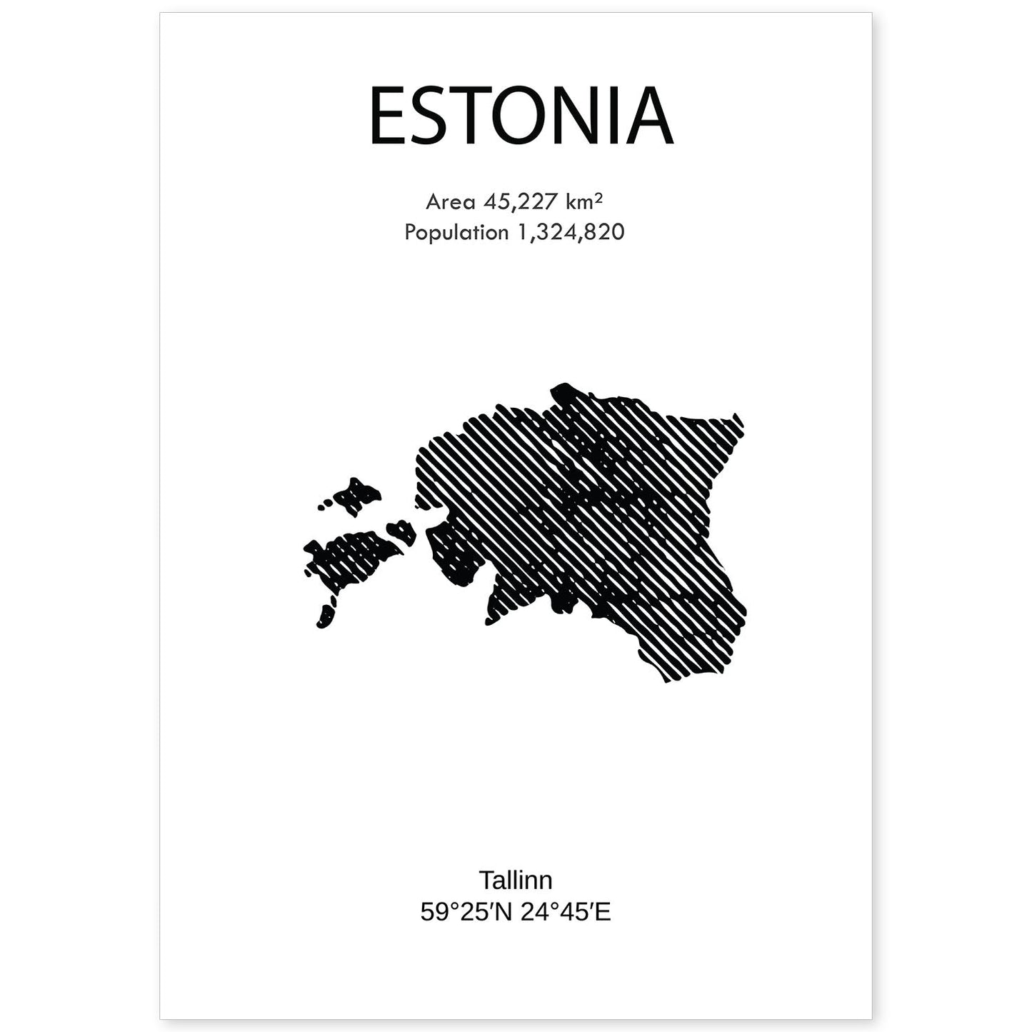 Poster de Estonia. Láminas de paises y continentes del mundo.-Artwork-Nacnic-A4-Sin marco-Nacnic Estudio SL