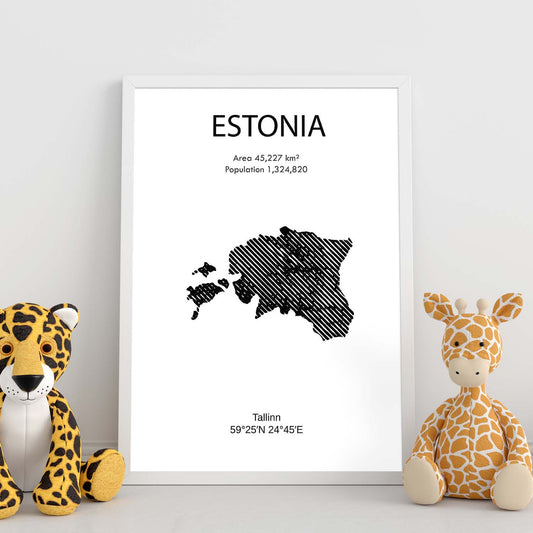 Poster de Estonia. Láminas de paises y continentes del mundo.-Artwork-Nacnic-Nacnic Estudio SL