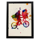 Poster de ET con diseño acuarela. Mix de láminas con estilo acuarela-Artwork-Nacnic-A4-Marco Negro-Nacnic Estudio SL