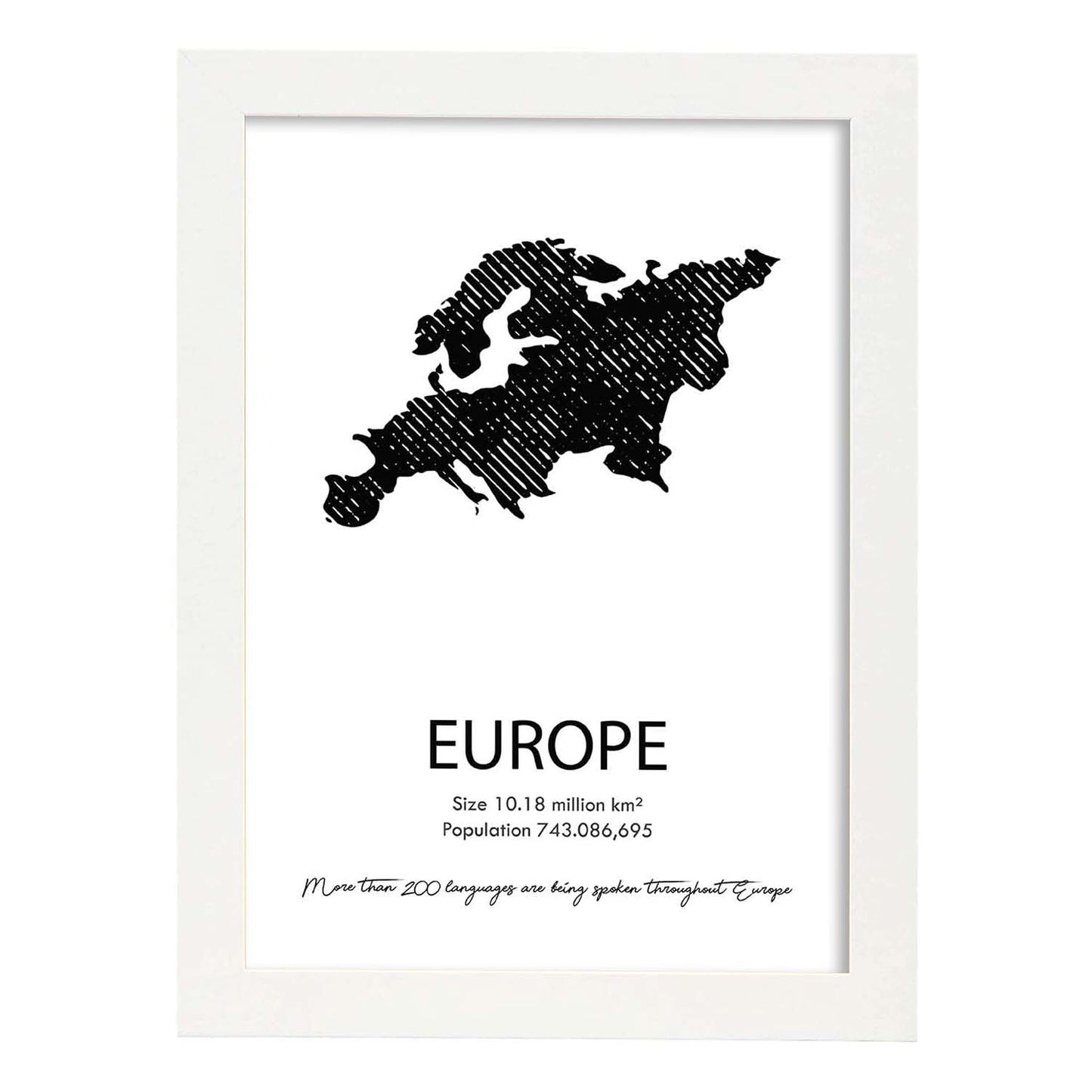 Poster de Europe. Láminas de paises y continentes del mundo.-Artwork-Nacnic-A3-Marco Blanco-Nacnic Estudio SL
