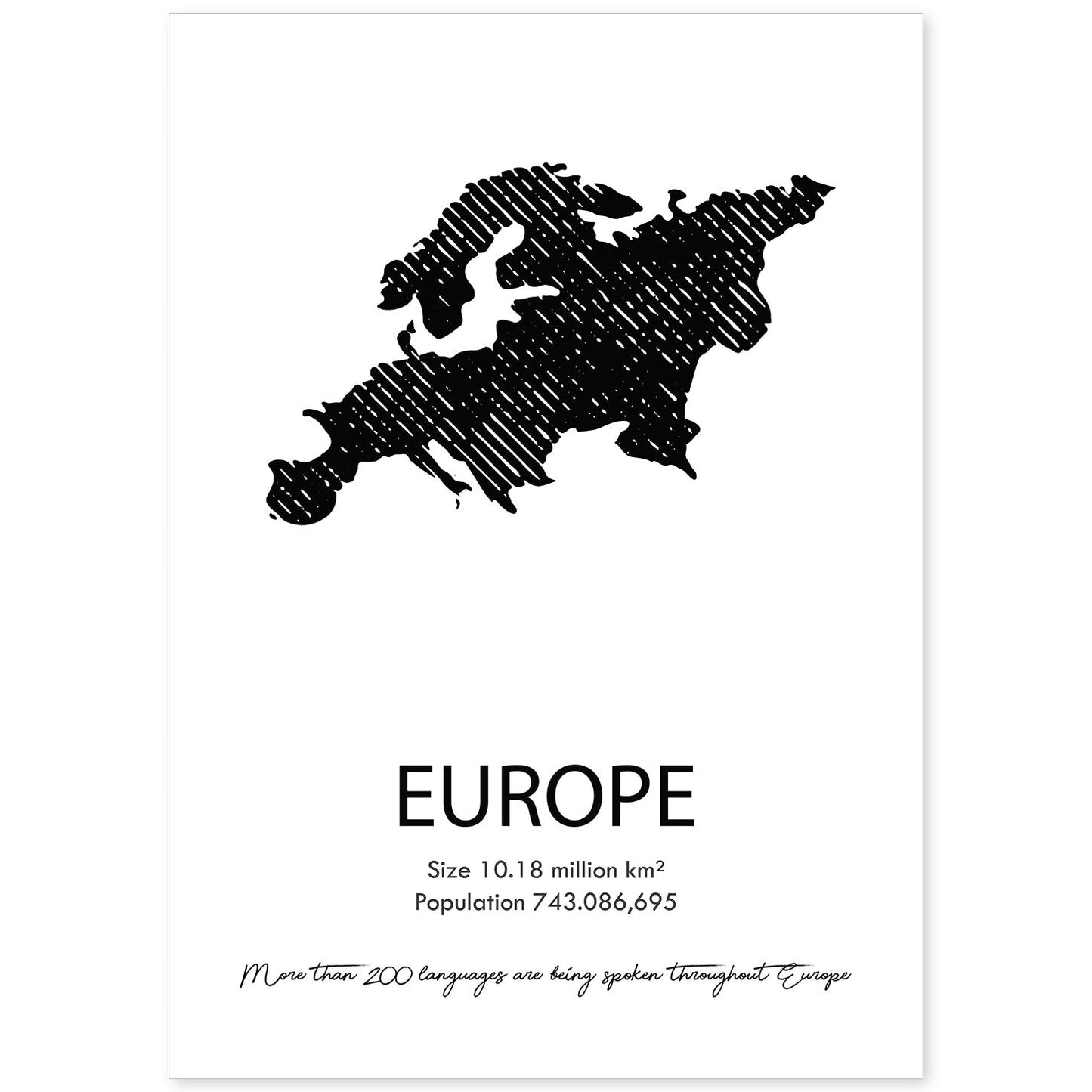 Poster de Europe. Láminas de paises y continentes del mundo.-Artwork-Nacnic-A4-Sin marco-Nacnic Estudio SL