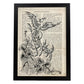 Poster de Fenix blanco y negro. Láminas de animales con definiciones. Ilustraciones de animales con textos.-Artwork-Nacnic-A4-Marco Negro-Nacnic Estudio SL