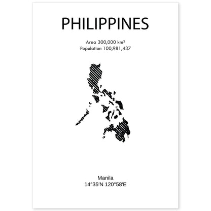 Poster de Filipinas. Láminas de paises y continentes del mundo.-Artwork-Nacnic-A4-Sin marco-Nacnic Estudio SL