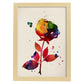Poster de Flor con diseño acuarela. Mix de láminas con estilo acuarela-Artwork-Nacnic-A4-Marco Madera clara-Nacnic Estudio SL