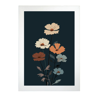 Lámina de Flores Simples en Diversos Marcos