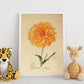Poster de flores vintage. Lámina Dahlia Naranja con diseño vintage.-Artwork-Nacnic-Nacnic Estudio SL