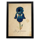 Poster de flores vintage. Lámina Iris con diseño vintage.-Artwork-Nacnic-A4-Marco Negro-Nacnic Estudio SL