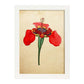 Poster de flores vintage. Lámina Iris foetidissima con diseño vintage.-Artwork-Nacnic-A4-Marco Blanco-Nacnic Estudio SL