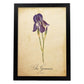 Poster de flores vintage. Lámina Iris germanica con diseño vintage.-Artwork-Nacnic-A3-Marco Negro-Nacnic Estudio SL