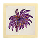 Poster de flores y naturaleza. Lámina cuadrada Flor de peineta, ilustrada con dibujos a color.-Artwork-Nacnic-20x20 cm-Marco Madera clara-Nacnic Estudio SL
