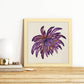 Poster de flores y naturaleza. Lámina cuadrada Flor de peineta, ilustrada con dibujos a color.-Artwork-Nacnic-Nacnic Estudio SL