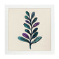 Poster de flores y naturaleza. Lámina cuadrada Ramita bicolor, ilustrada con dibujos a color.-Artwork-Nacnic-25x25 cm-Marco Blanco-Nacnic Estudio SL