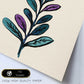 Poster de flores y naturaleza. Lámina cuadrada Ramita bicolor, ilustrada con dibujos a color.-Artwork-Nacnic-Nacnic Estudio SL