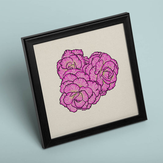 Poster de flores y naturaleza. Lámina cuadrada Rositas, ilustrada con dibujos a color.-Artwork-Nacnic-Nacnic Estudio SL